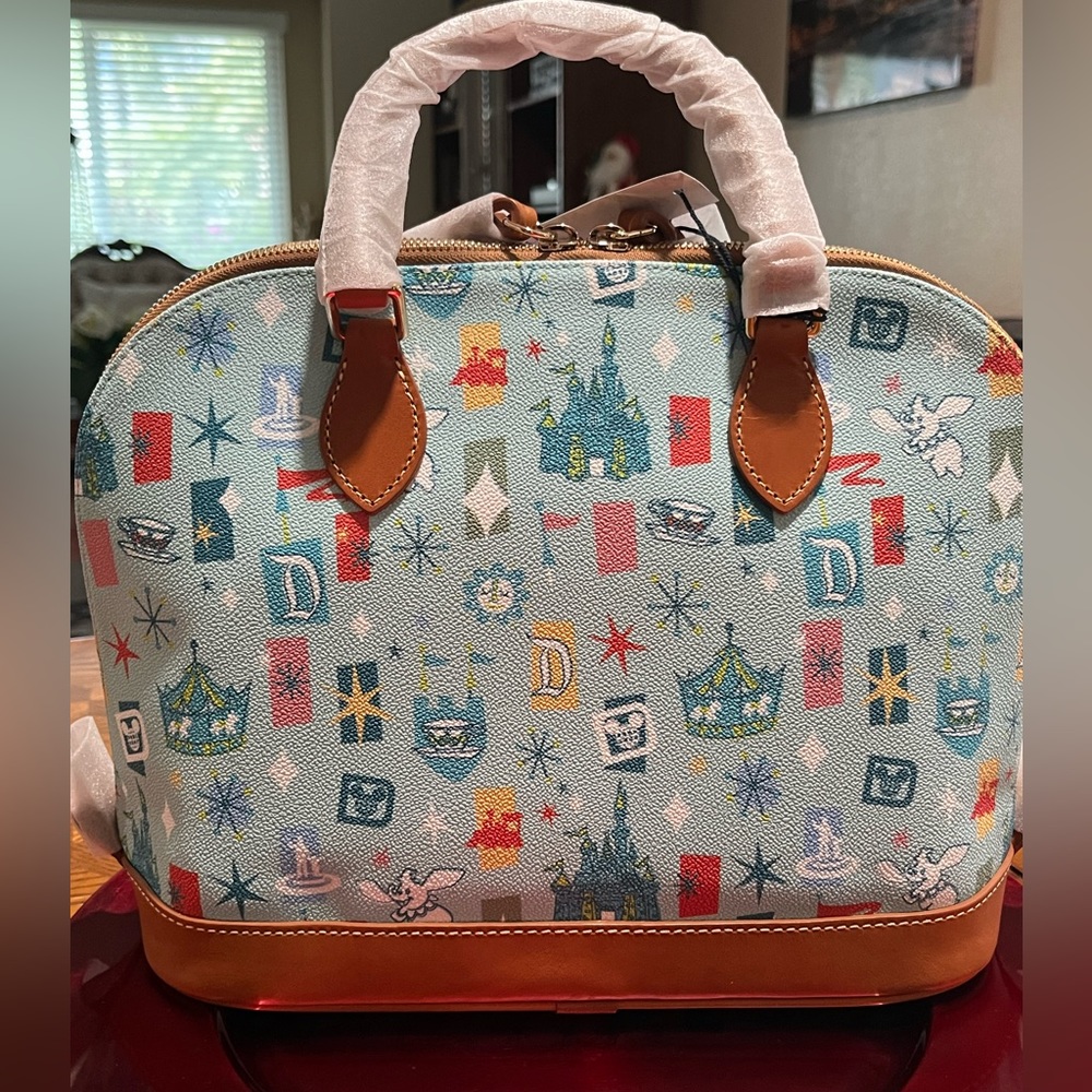 Disney Dooney and Bourke Fantasyland Zip Satchel - Picture 3 of 14